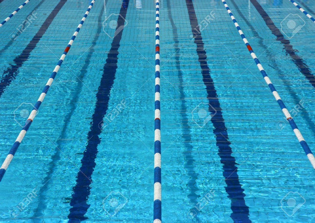 Empty Pool Lanes Seen From Above Stock Photo, Picture and Royalty Free  Image. Image 3402482.