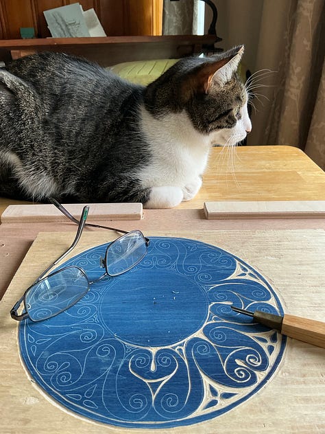 Intaglio and woodcut plate designs.