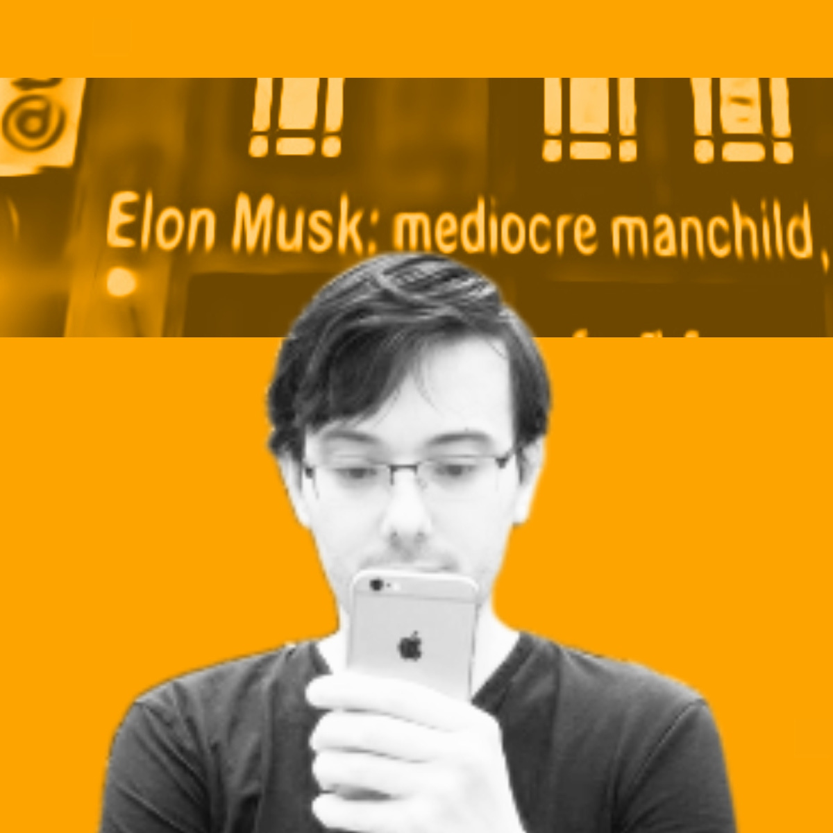 An illustration of Martin Shkreli scrolling through his phone.
