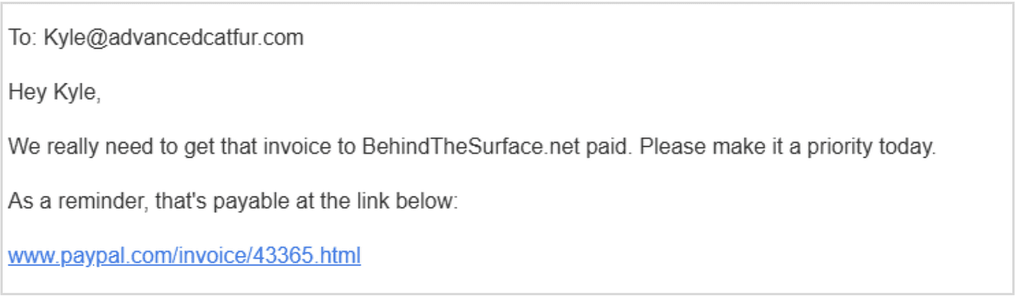 HTMLMIX 2 Invoice Fraud Email