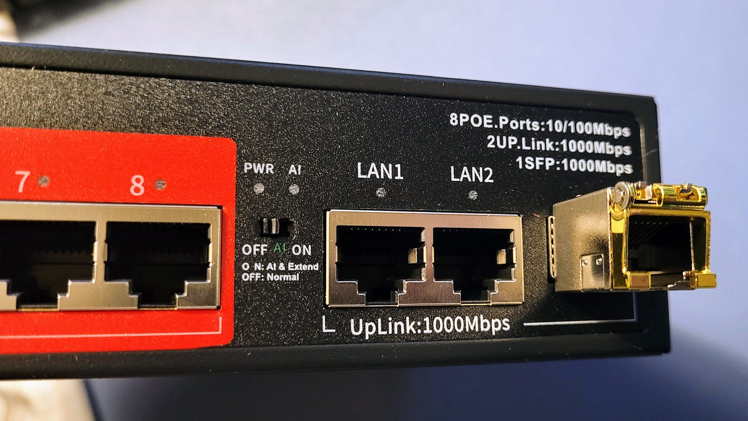 SFP module in switch port