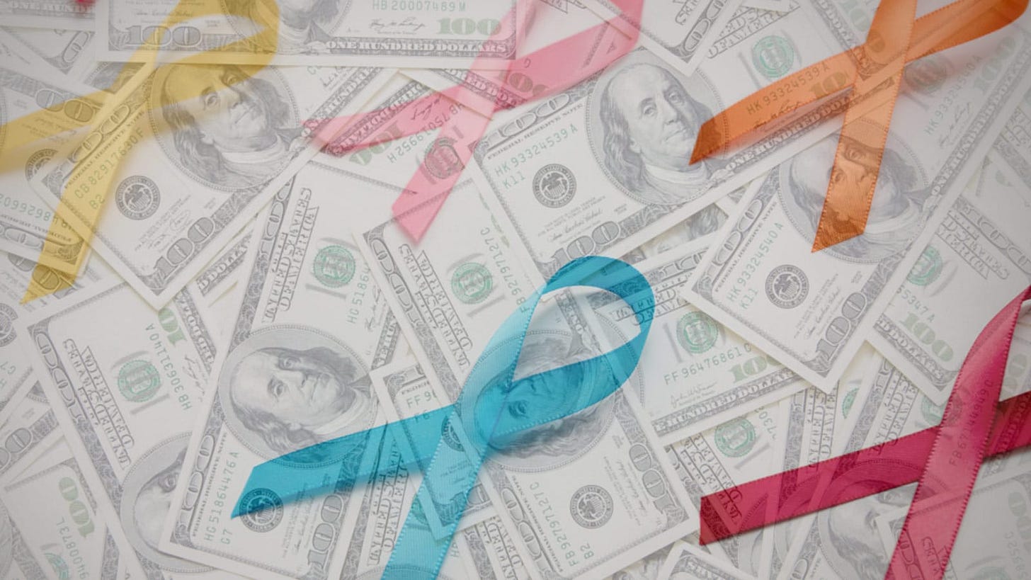 where does cancer donation money flow