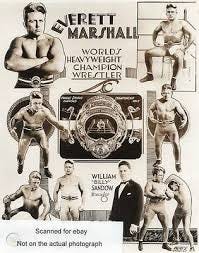 Remembering Everett Marshall Everett Marshall was an American professional wrestler. Marshall won championship titles in the Midwest Wrestling Association, National Wrestling Association and Rocky Mountains. His ring name was the Blonde Bear. Remembering Everett Marshall Everett Marshall was an American professional wrestler. Marshall won championship titles in the Midwest Wrestling Association, National Wrestling Association and Rocky Mountains. His ring name was the Blonde Bear.