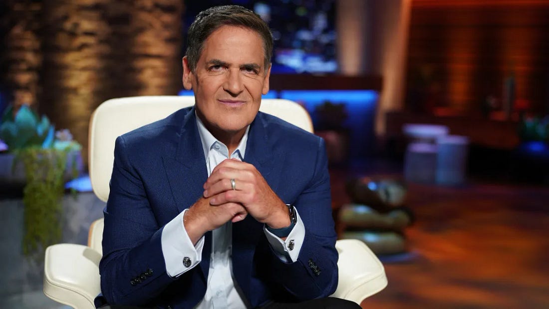 Mark Cuban on the set of ABC’s Shark Tank, where he built his public reputation as one of the world’s most influential startup investors.