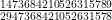\frac{1473684210526315789}{2947368421052631578}