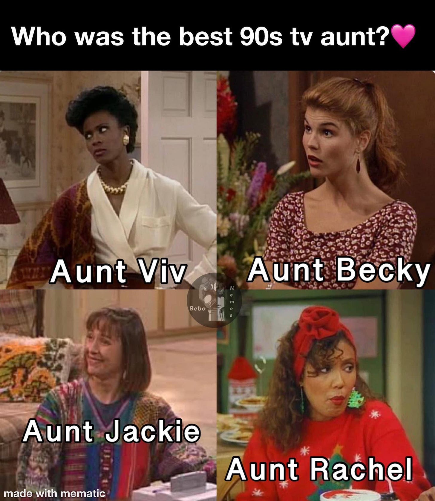Pick who's the best tv aunt of the 90s? : r/90s