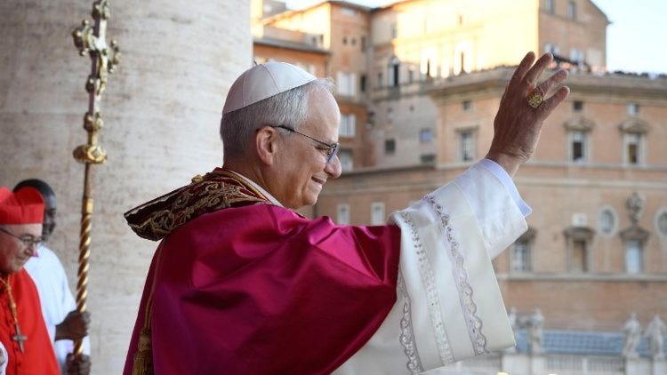 Pope Leo XIV straight after his election
