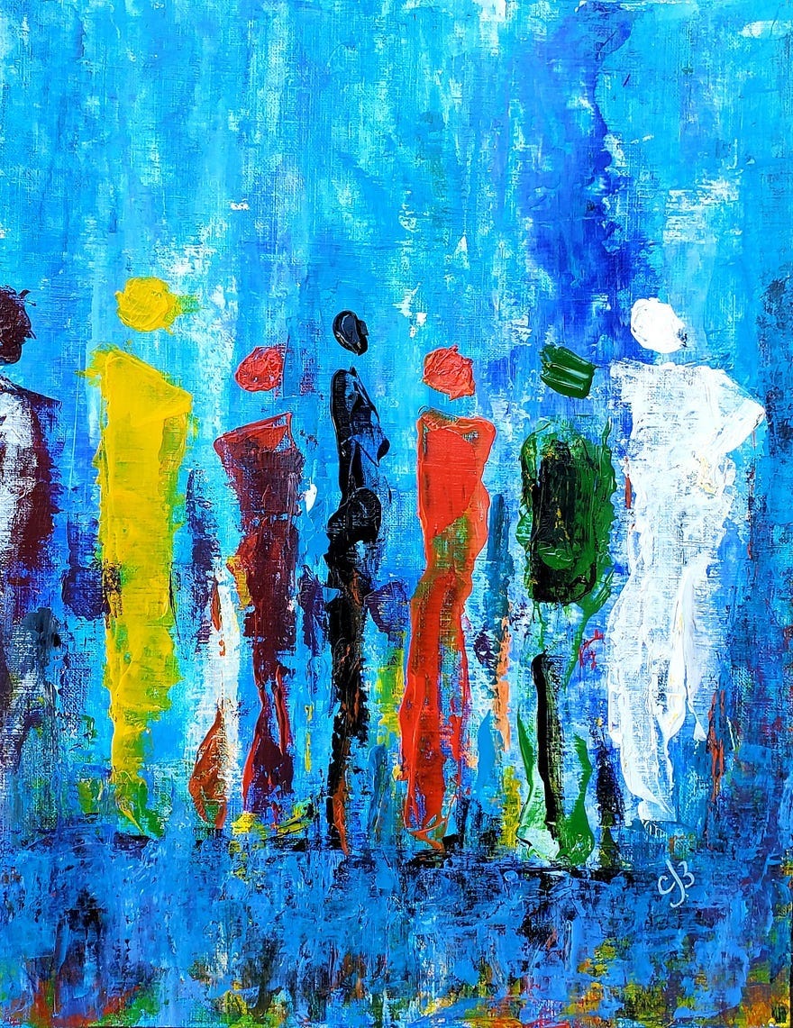 A Leo Posillico-style oil paintinb by author Clifford Jones, CJ3 A Leo Posillico-style oil paintinb by author Clifford Jones, CJ3