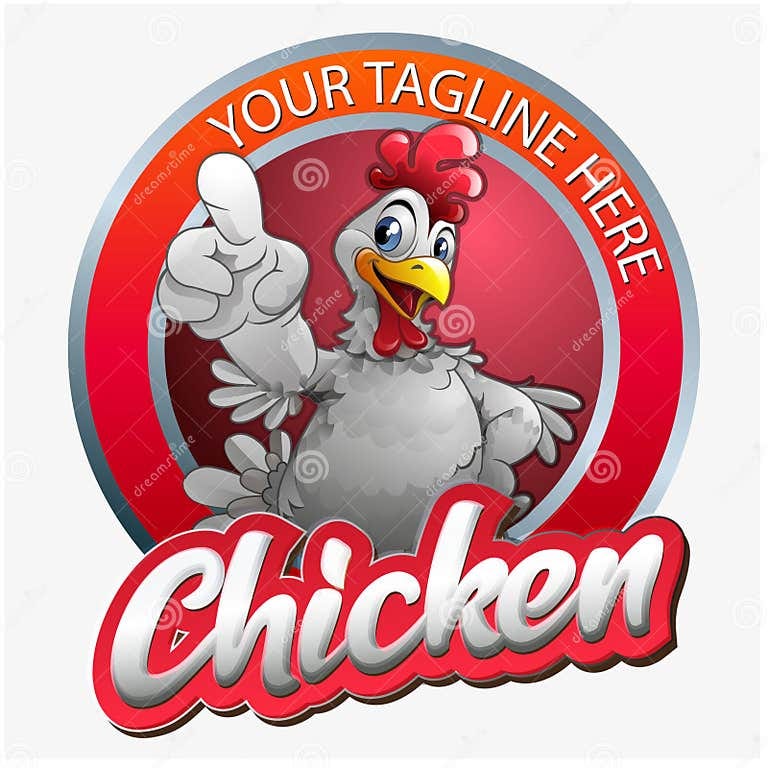 Chicken mascot or symbol stock vector. Illustration of gesture - 169241912