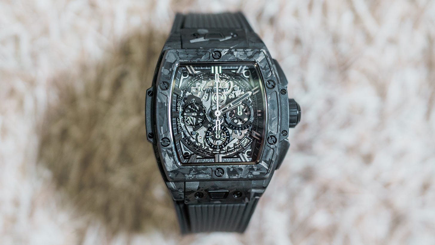 Hublot Spirit of Big Bang Frosted Carbon Rubber Featured Image