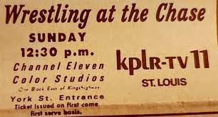 Watching wrestling at The Chase on KPLR ...