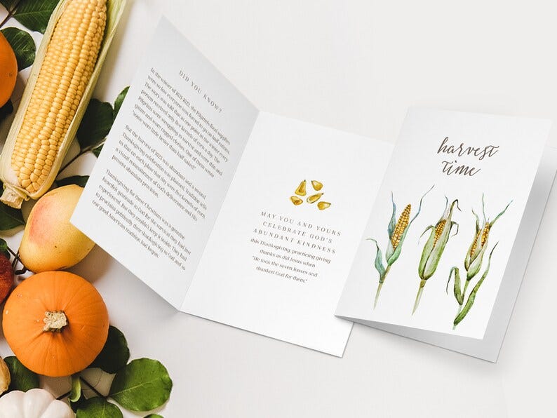 Thanksgiving Greeting Card Harvest Time image 1