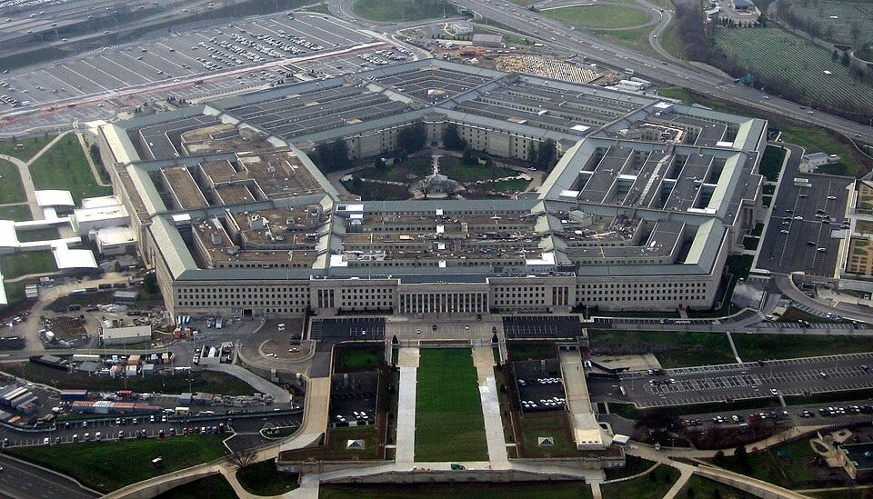 Aerial photo of the Pentagon in Washington DC