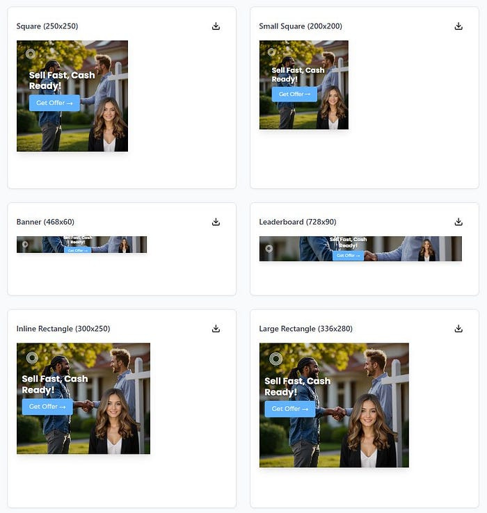 AI-Generated Banners — People Screenshot