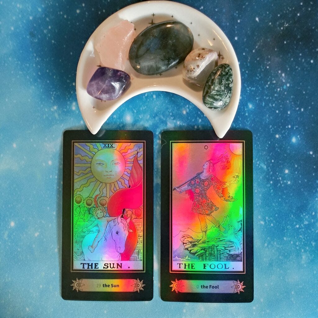 A Message from the Universe ~ A Leap of Faith, Holographic Tarot Cards