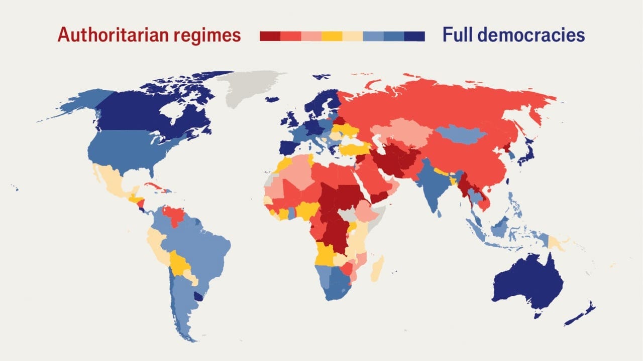The global democracy index: how did countries perform in 2024? | The  Economist