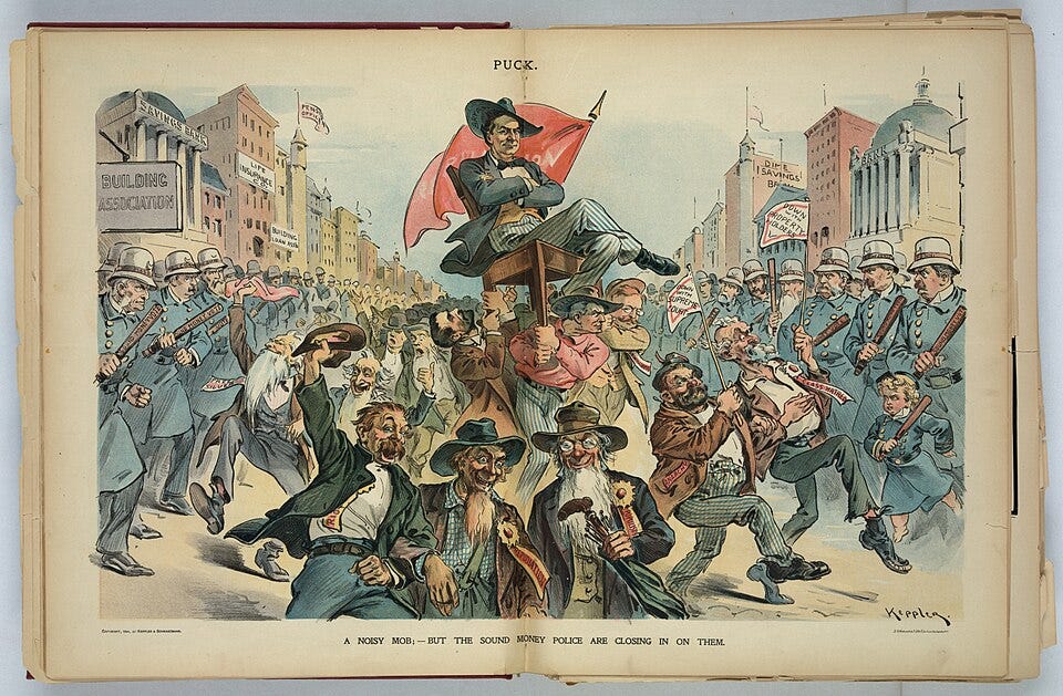 File:A noisy mob; - but the sound money police are closing in on them - Keppler. LCCN2012648468.jpg