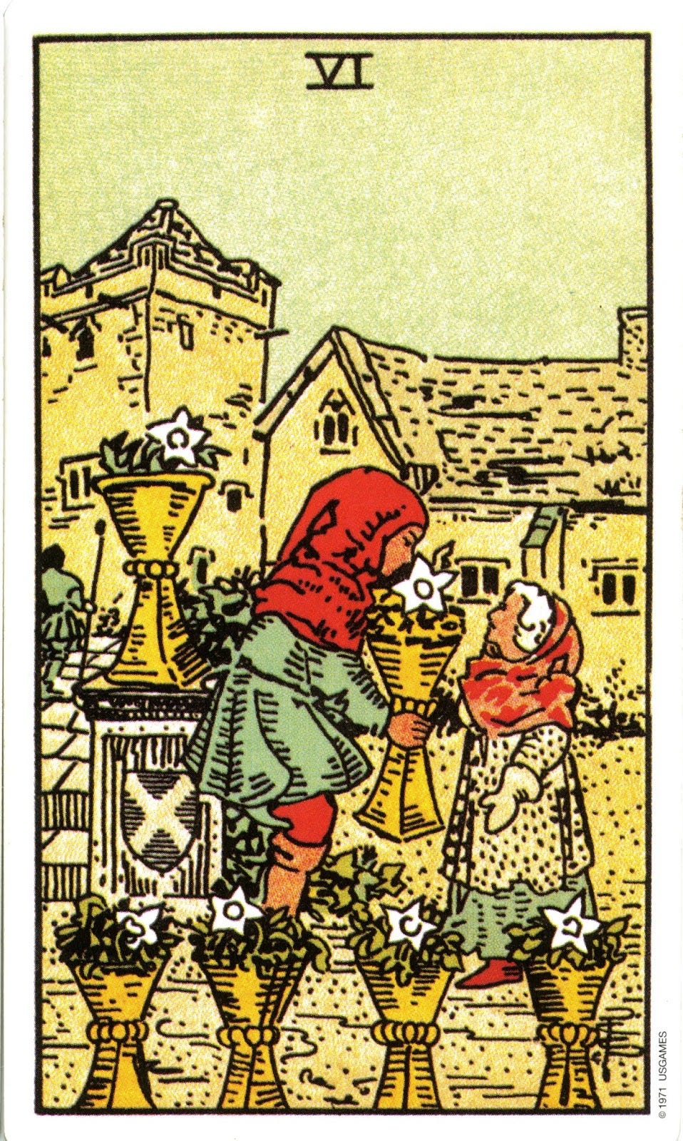 Six of Cups - Rider Waite Smith Six of Cups - Rider Waite Smith