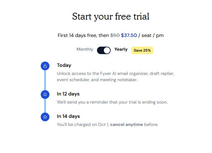 Fyxer's product onboarding