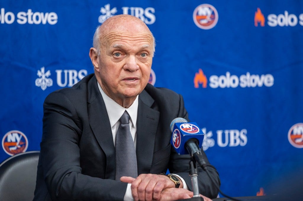 Lou Lamoriello addresses reporters during a press conference in October. Lou Lamoriello addresses reporters during a press conference in October.
