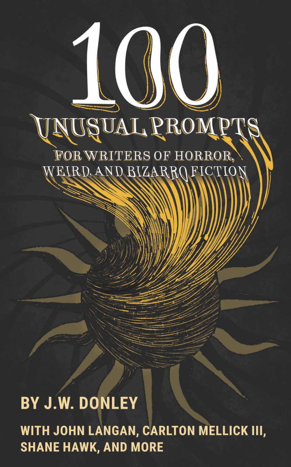 The cover of Joe's horror reference book with a sun swirling away into something else