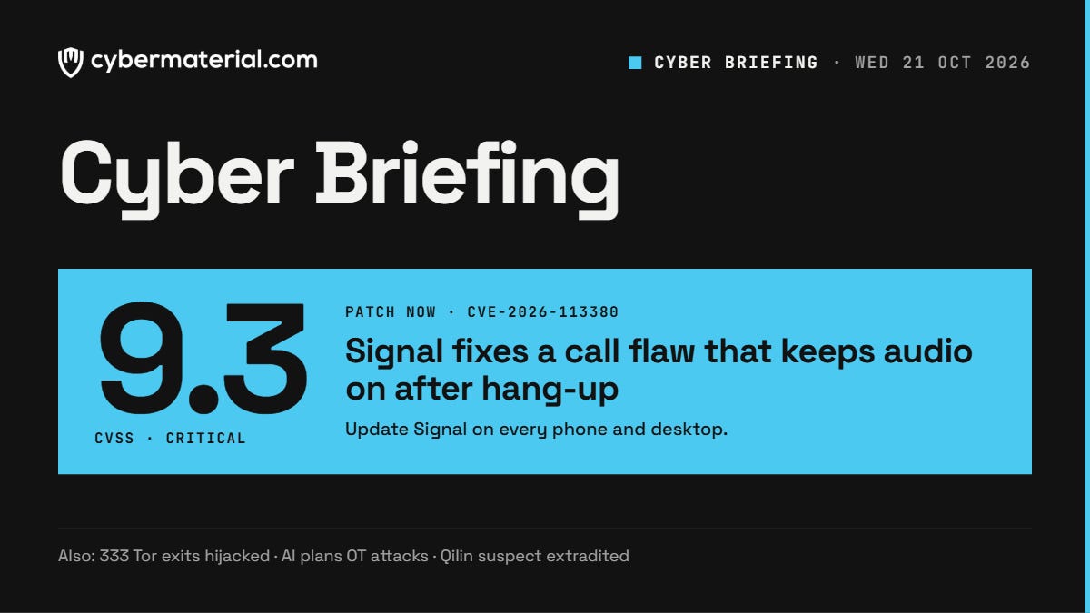 Cyber Briefing – October 21, 2026