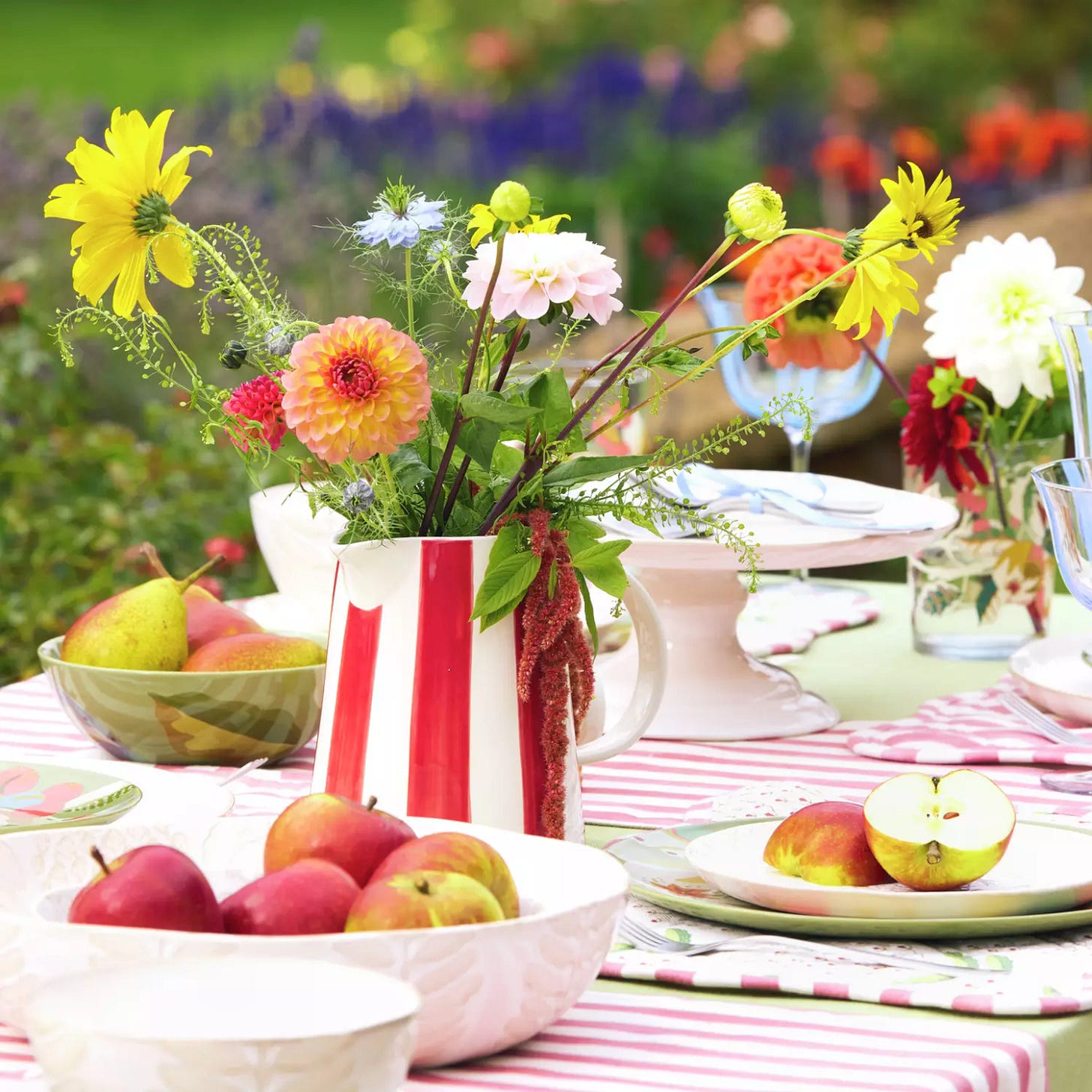 Red striped jug