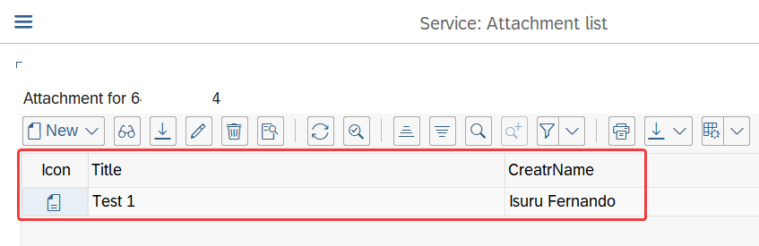 GOS toolbox showing the attachment list 