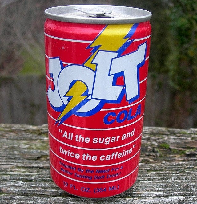 Jolt Cola - "All the sugar and twice the caffeine" : r/nostalgia