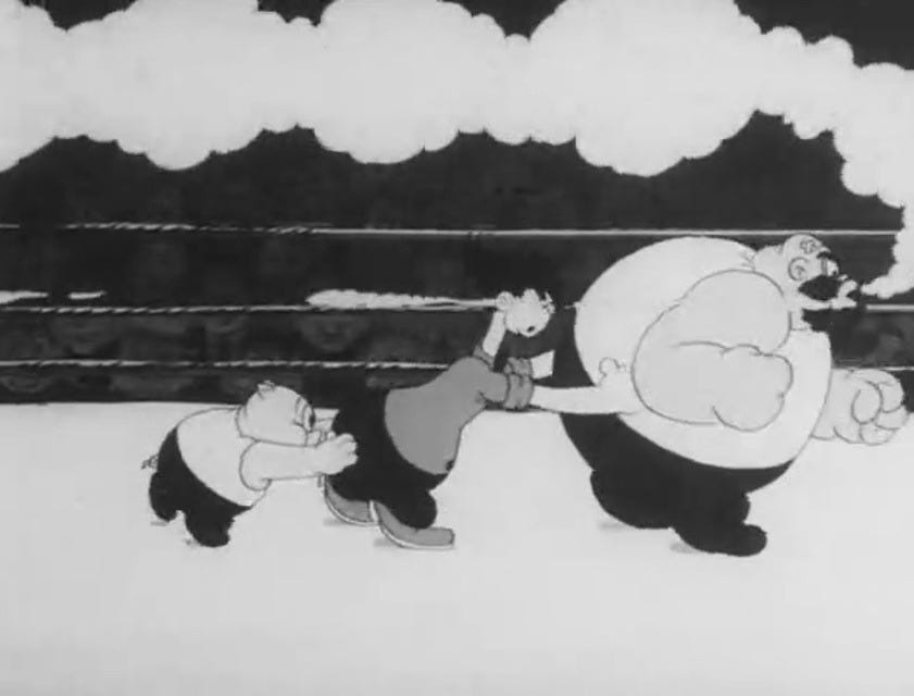 Pig & Duck Nip-n-Tuck Delivery Service — 152. porky the wrestler (1937)