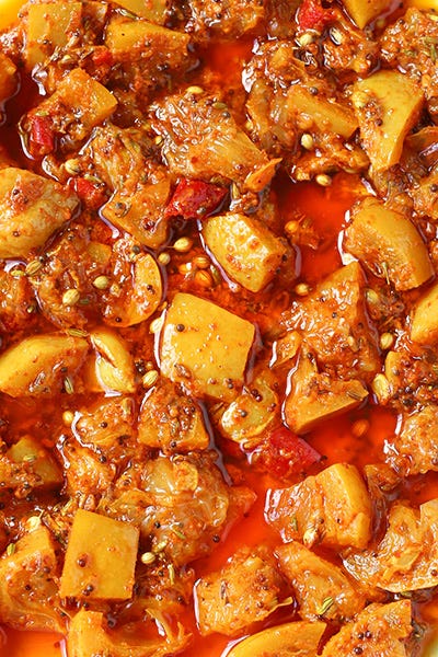 chili crisp and cheat lemon pickle