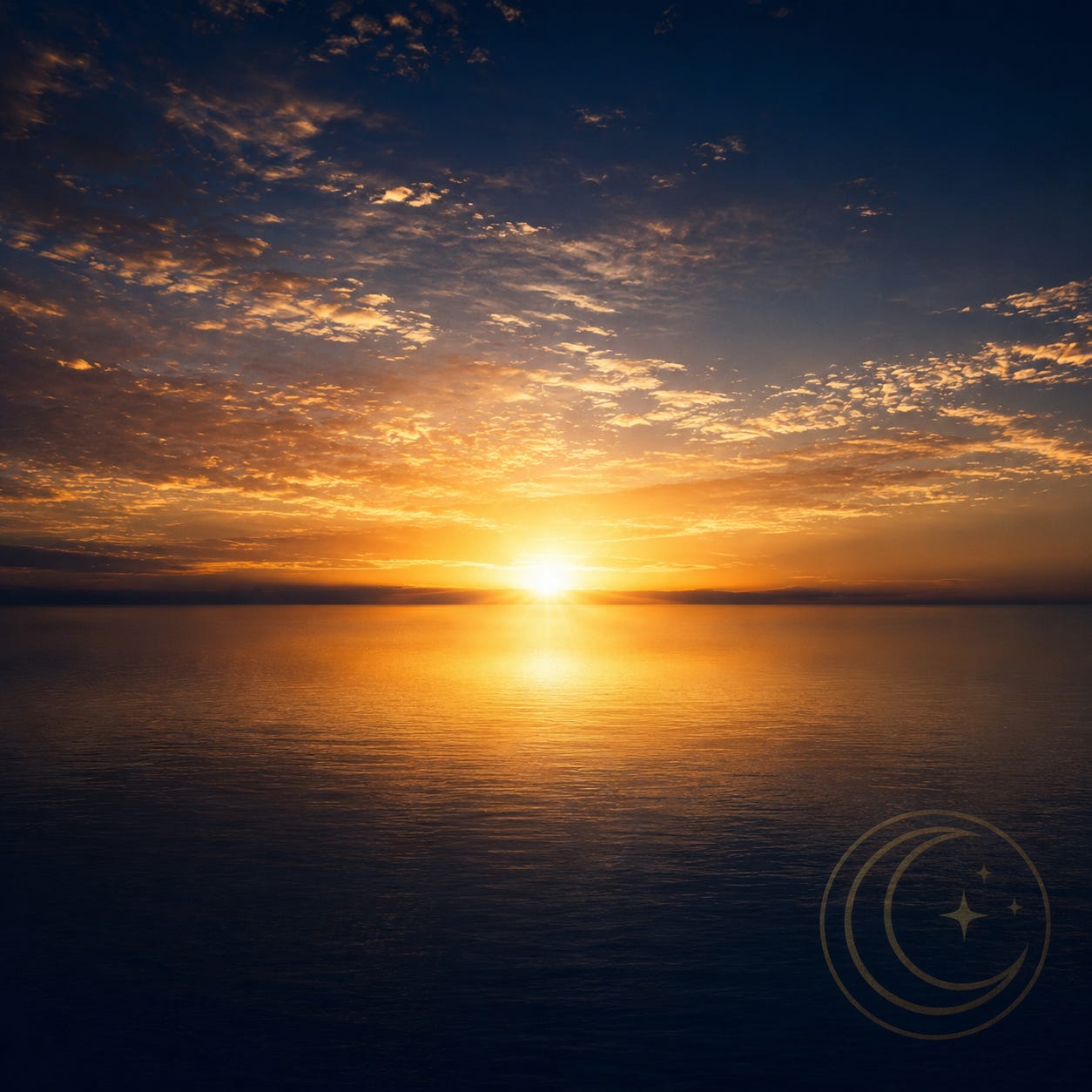 MoonInMental aromatherapy image for the July 19-25 2026 Sun in Leo and Mercury direct week. Warm golden dawn light rising over a dark horizon, representing stepping into being seen. MoonInMental aromatherapy image for the July 19-25 2026 Sun in Leo and Mercury direct week. Warm golden dawn light rising over a dark horizon, representing stepping into being seen.