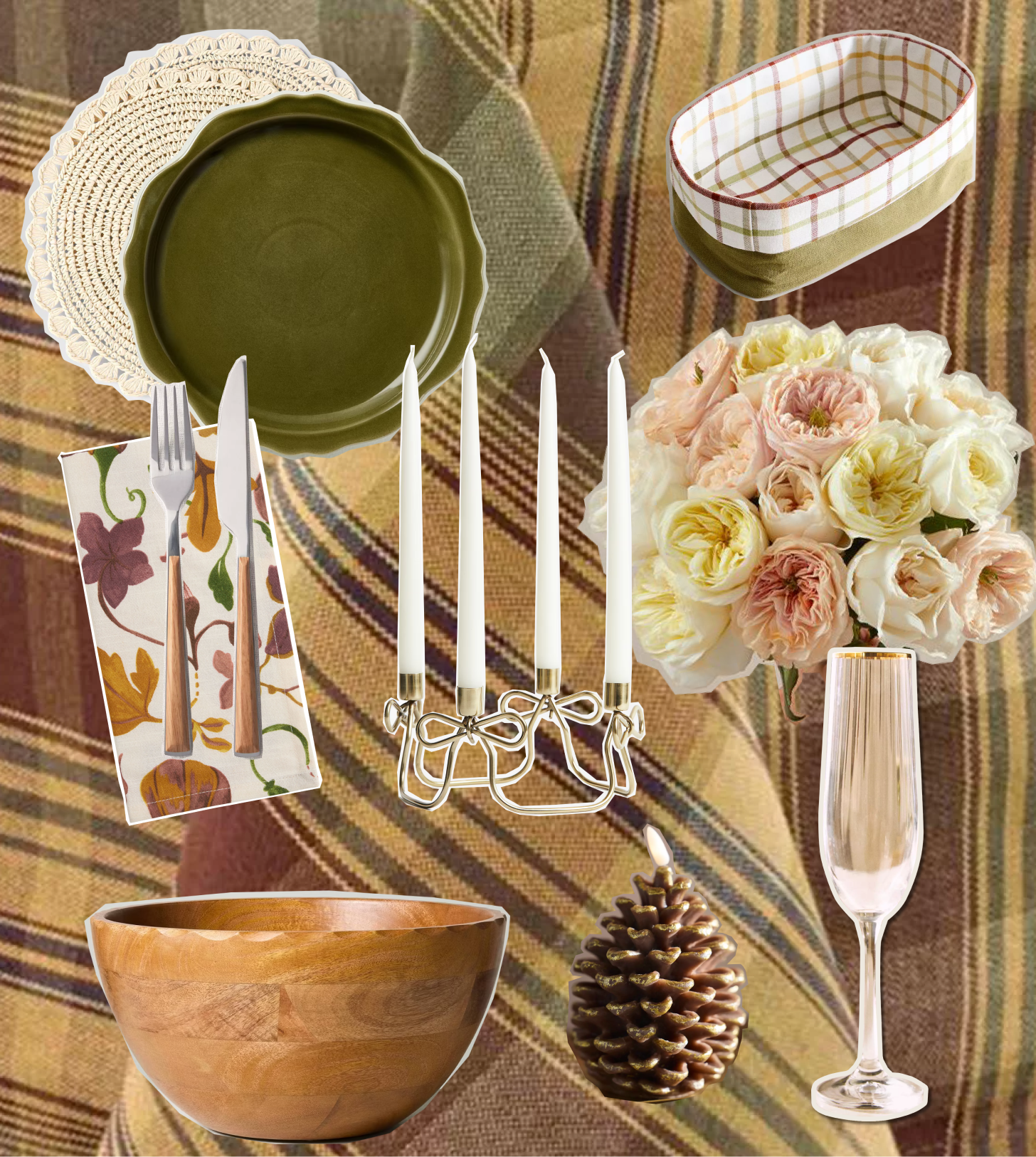 Fall tablescape collage