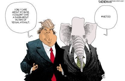 Political cartoon U.S. Trump taxes GOP #MeToo sexual assault victims | The  Week