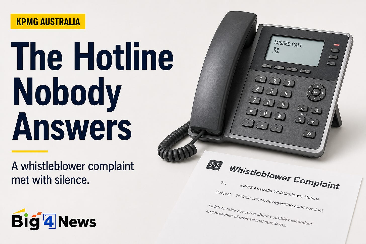 KPMG Australia whistleblower complaint: the hotline nobody answers
