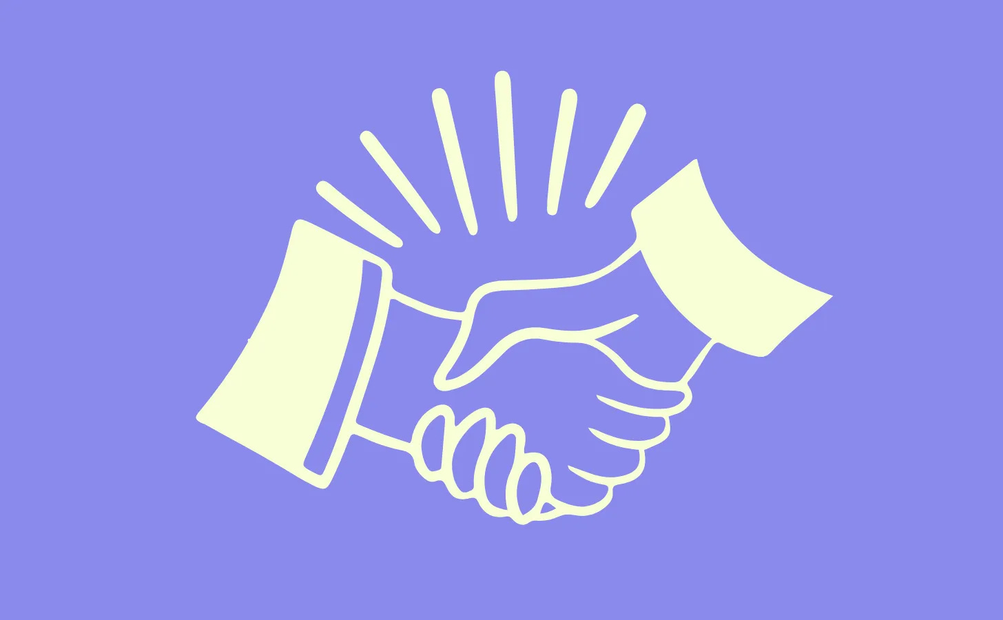 A doodle of a handshake.