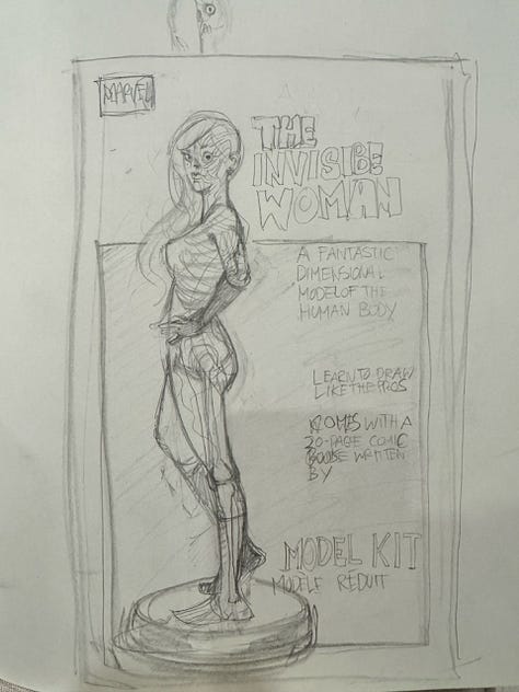Fantastic Four Road Trip #1 Sketch vs Final
