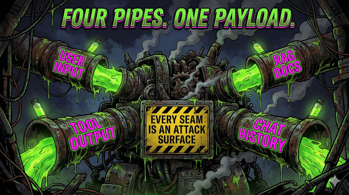 Claude magic string prompt injection attack surfaces include user input fields RAG document corpora tool outputs and shared multi-user conversation history