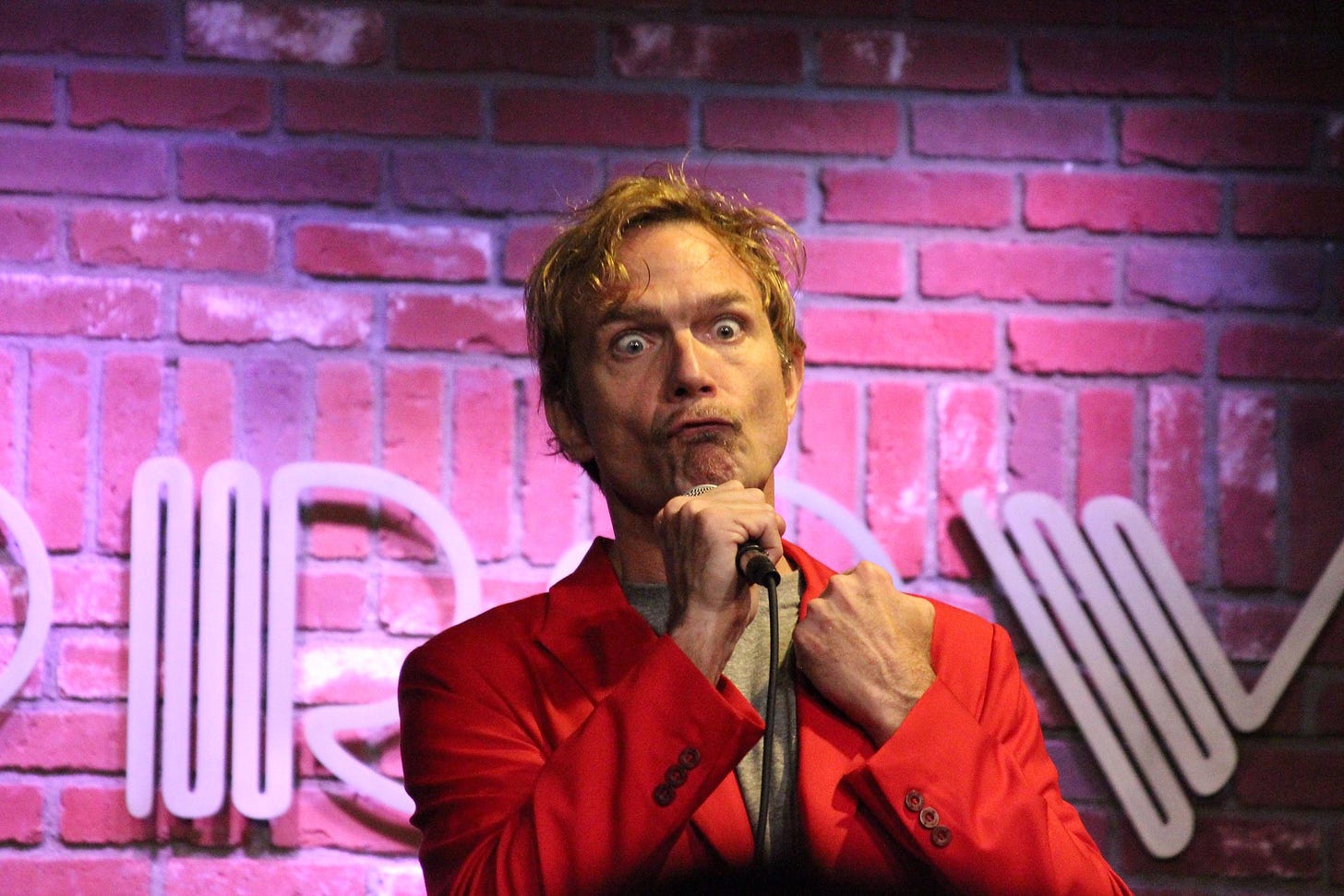 Adam Barnhardt showing an expression that would be hard to define