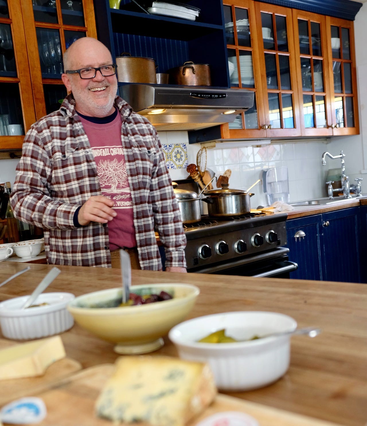Brad Koehler at home in his kitchen