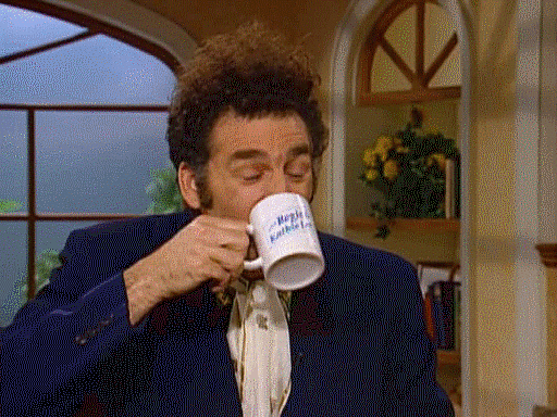 Kramer coffee gif Kramer coffee gif