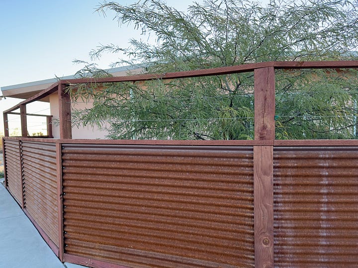 Custom “coyote fence” design by Cindy Bernard