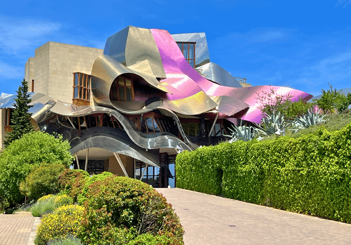 The hotel at Marquel de Riscal winery. The hotel at Marquel de Riscal winery.
