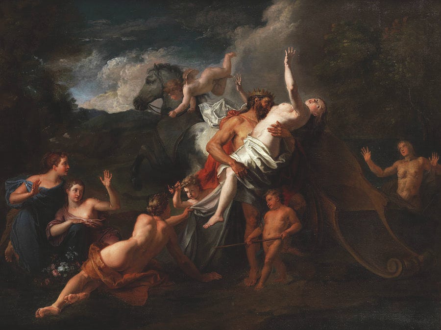 Wine Painting - The Rape of Proserpina by Samuel Masse