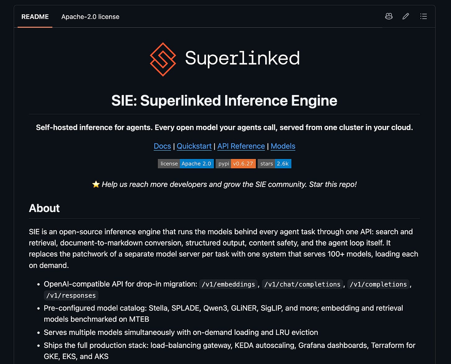 SIE: Superlinked Inference Engine SIE: Superlinked Inference Engine