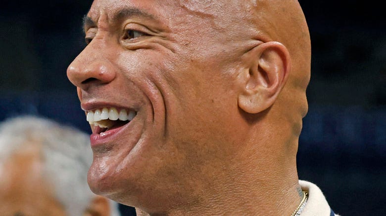 Dwayne "The Rock" Johnson laughs