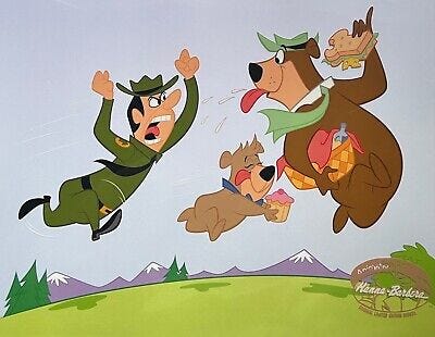 YOGI BEAR BOO BOO RANGER SMITH Sericel Cartoon Animation Art Cel Hanna  Barbera | eBay