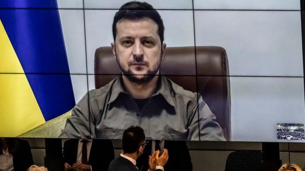 Ukraine's Zelensky calls on Germany to tear down Russian wall - BBC News Ukraine's Zelensky calls on Germany to tear down Russian wall - BBC News