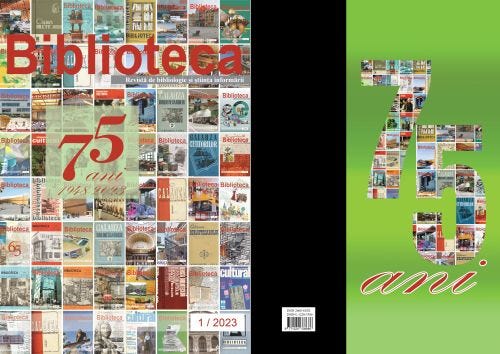 Coperta nr. 1/2023 al revistei Biblioteca