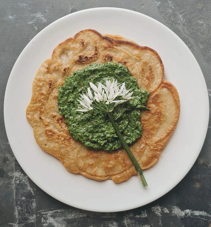 A selection of savoury sourdough pancakes